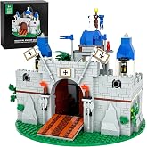 Piegricdiat Medieval Knight Castle Building Blocks Set &ndash; Comes with 12 Knights Figures , Compatible with Lego Medieval Town Square House Toys , for Adults &amp; Children Ages 6+