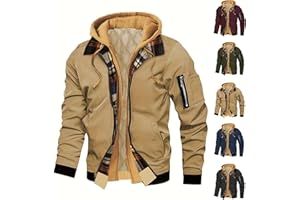 Vestes d'hiver pour homme Faux deux pièces à capuche et vestes à fermeture éclair Veste bomber décontractée pour homme Mantea