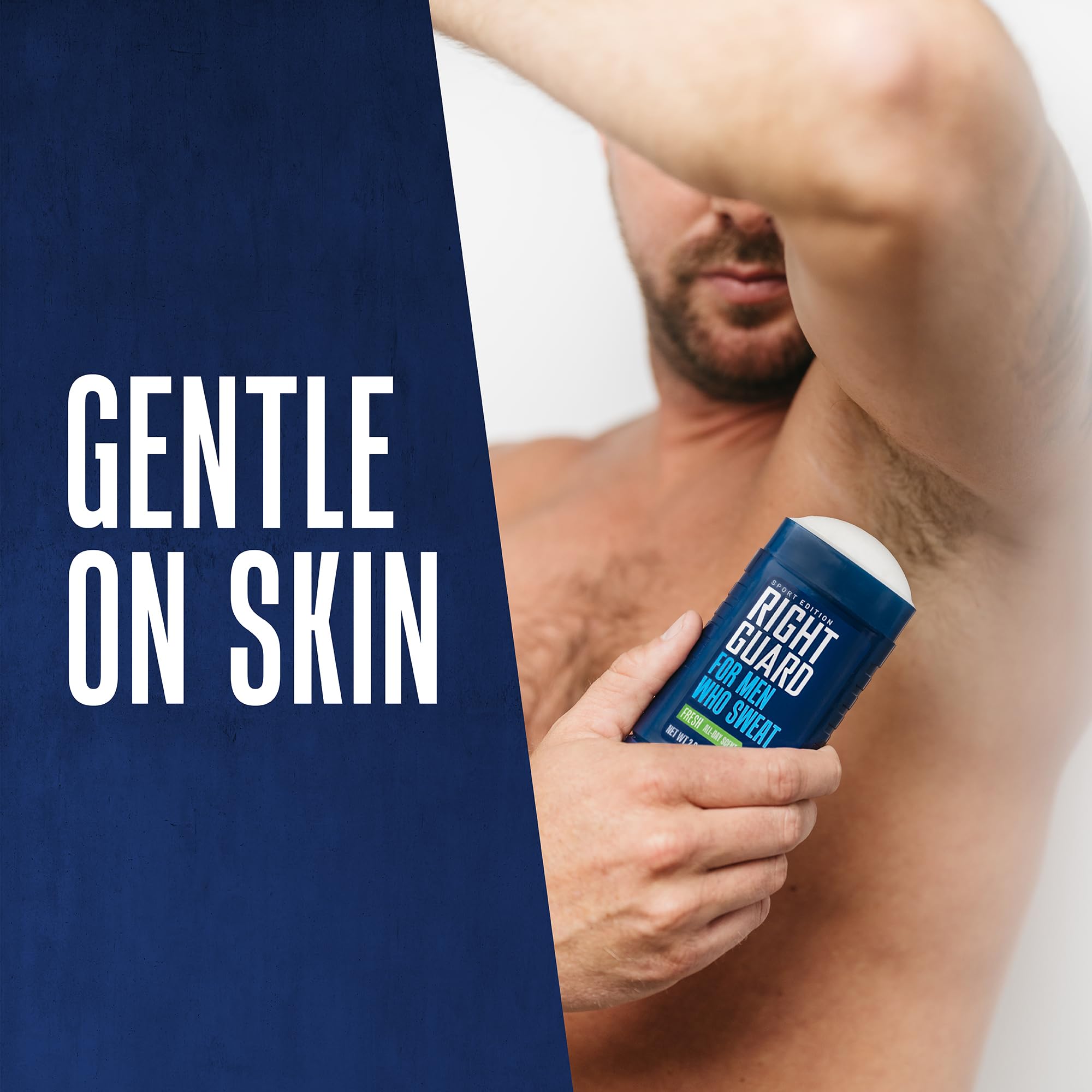 Right Guard Sport Fresh Scent Antiperspirant & Deodorant Invisible Solid - 4-in-1 Deodorant For Men, Blocks Sweat, 48-Hour Odor Protection, Quick-Drying, & Long-Lasting, 2.6 oz (6 Pack)