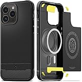 Spigen Rugged Armor MagFit Designed for iPhone 14 Pro Case (2022) [Military-Grade Protection] Compatible with MagSafe - Matte Black