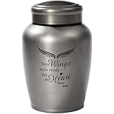 LINES ARTE Cremation Urns for Ashes Adult Male Large, Up to 180lbs Angel Decorative Urns for Human Ashes Adult Male Dad/Father/Men/Fefale/Mom/Women