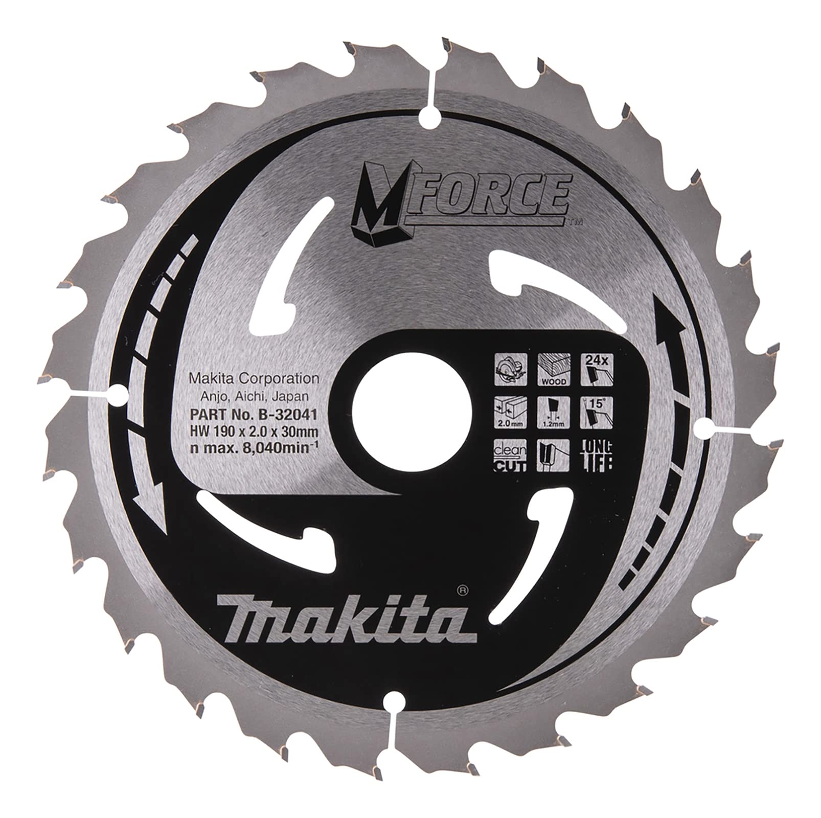 Makita B-32041 MForce Saw Blade 190x30x24T