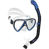 CRESSI Adult Snorkeling Set in Comfortable Pure Silicone - Mask & Semi-Dry Snorkel | Ikarus & Orion