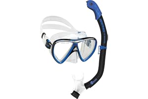 CRESSI Adult Snorkeling Set in Comfortable Pure Silicone - Mask & Semi-Dry Snorkel | Ikarus & Orion