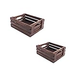 ARTAWEIN Rustic Vintage Finished Wooden Crate with