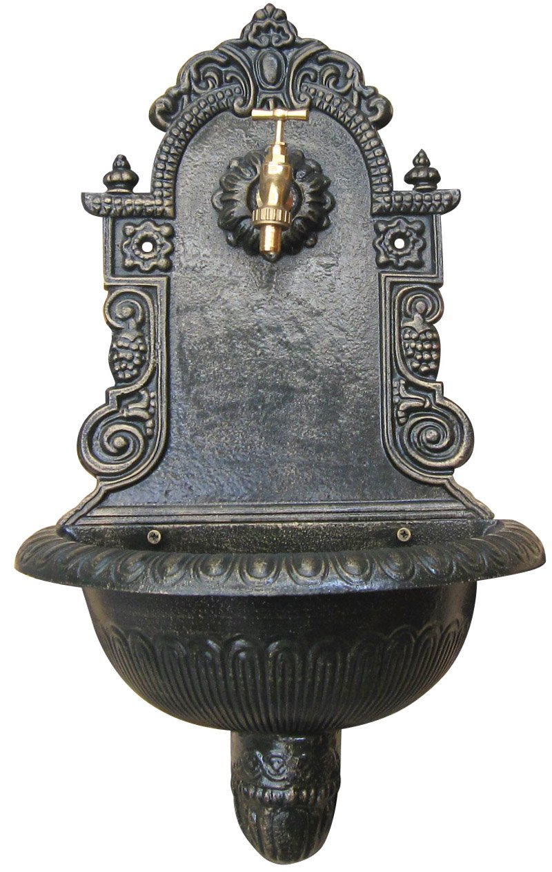 Gusseisen Wandbrunnen, antikisiert grÃ¼n zu beenden: Amazon.de: Küche