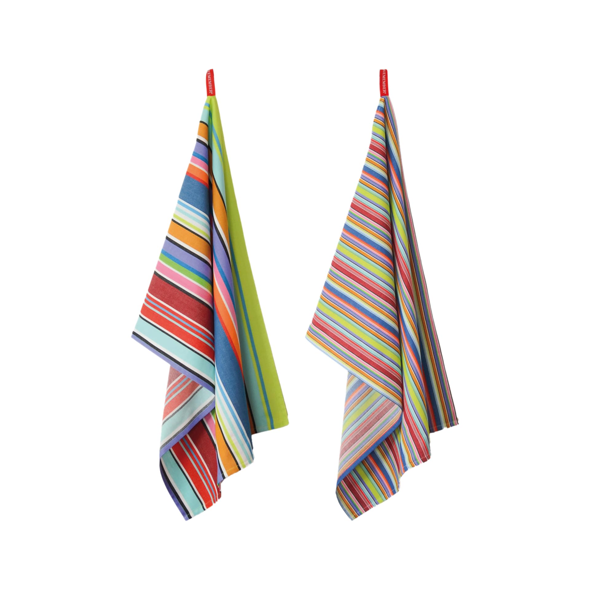REMEMBER Tea Towels Set No. 1-50 x 70 cm - 100% Cotton - Colourful Tea Towels Set