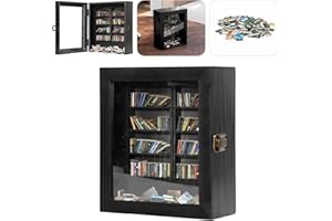 BOY MCOWBOY Anxiety Mini Bookshelf for Shake Away Your Anxiety, Small Bookshelf with 200Pcs Mini Books, Miniature Book Display Shelf, Funny Gifts for Book Lovers - Black