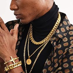 Gold Cuban Link 30 inch Chain Golden Mens Rappers
