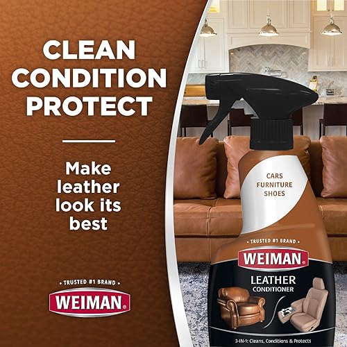 Weiman Leather Cleaner and Conditioner for Use on Your Couch Chair