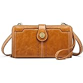 S-ZONE Vegan Leather Crossbody Bags for Women Small Cell Phone Purse RFID Blocking Clutch Purses with 2 Straps