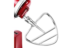 KINGEAGLE Dishwasher Safe Flat Beater for KitchenAid 4.5-5.0 Quart Tilt-Head Stand Mixers-Sturdy Stainless Steel Mixing Paddle Blade Attachment…