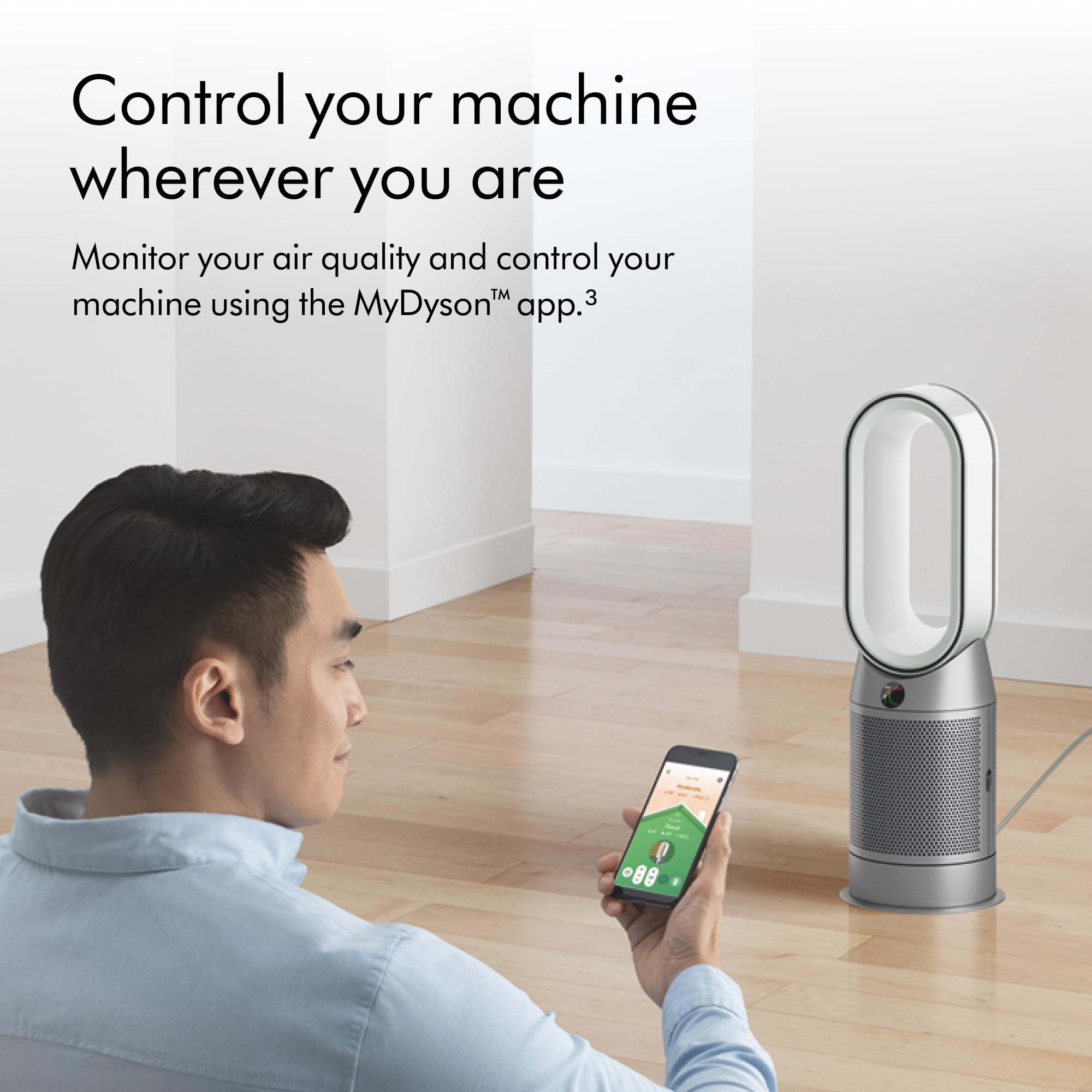 Dyson Purifier Hot+Cool? HP07 Air Purifier, Heater, and Fan - White/Silver, Large