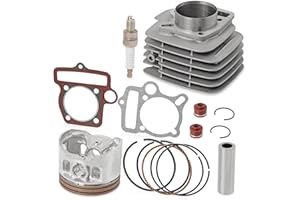 HANQIMOTO YX140 56mm Cylinder Kit with Piston Ring Gasket Spark Plug,Top End Rebuild Kit for 140cc 150cc 1P56YMJ 1P56FMJ 1P56FMJ-5 W150-5 Engine Dirt Pit Bike ATV,High Performance Engine Kits