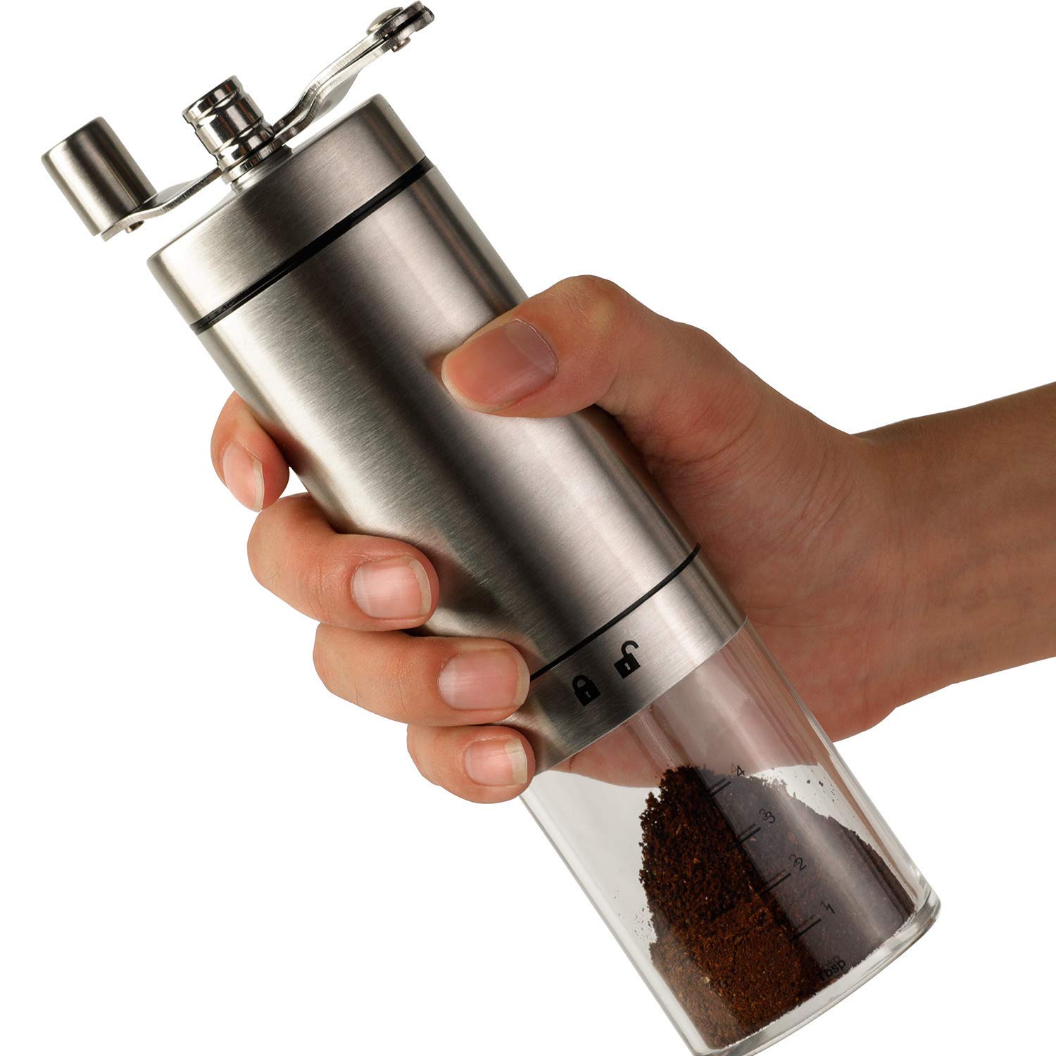 Buy Zhart Manual Coffee Grinder, Stainless Steel Personal Bean Crusher