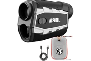 ACPOTEL Golf Rangefinder LCD Display with Slope Golf Rangefinder Range Finder Golf Flagpole Lock Vibration | Rechargable Disc Golf Range Finder