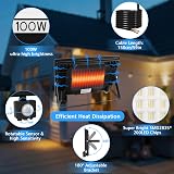 NATPOW Security Lights Outdoor Motion Sensor 100W 11000LM 2 Pack view 5