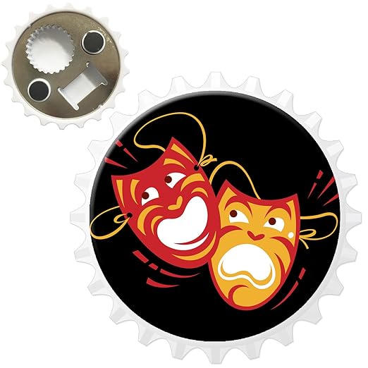 Compra Tragedia y Comedia teatro máscaras abridor de botellas imán ...