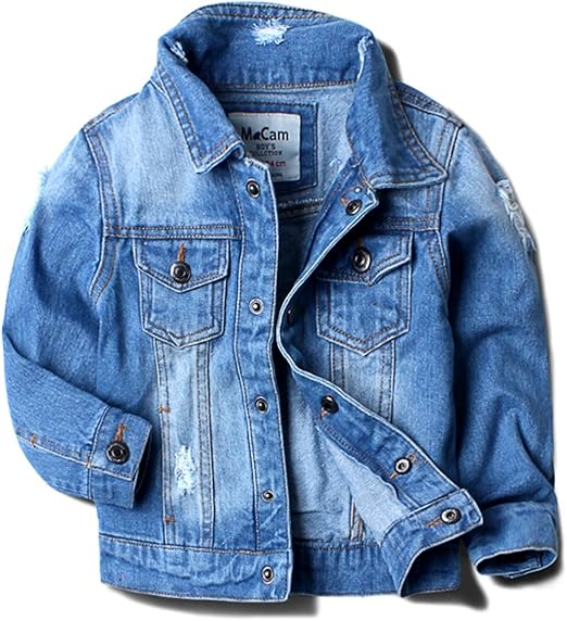 boys ripped jean jacket