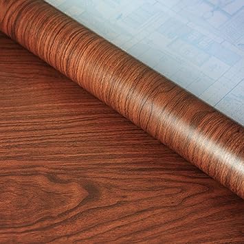 Simplelife4u Rustic Brown Wood Grain Contact Paper Self Adhesive