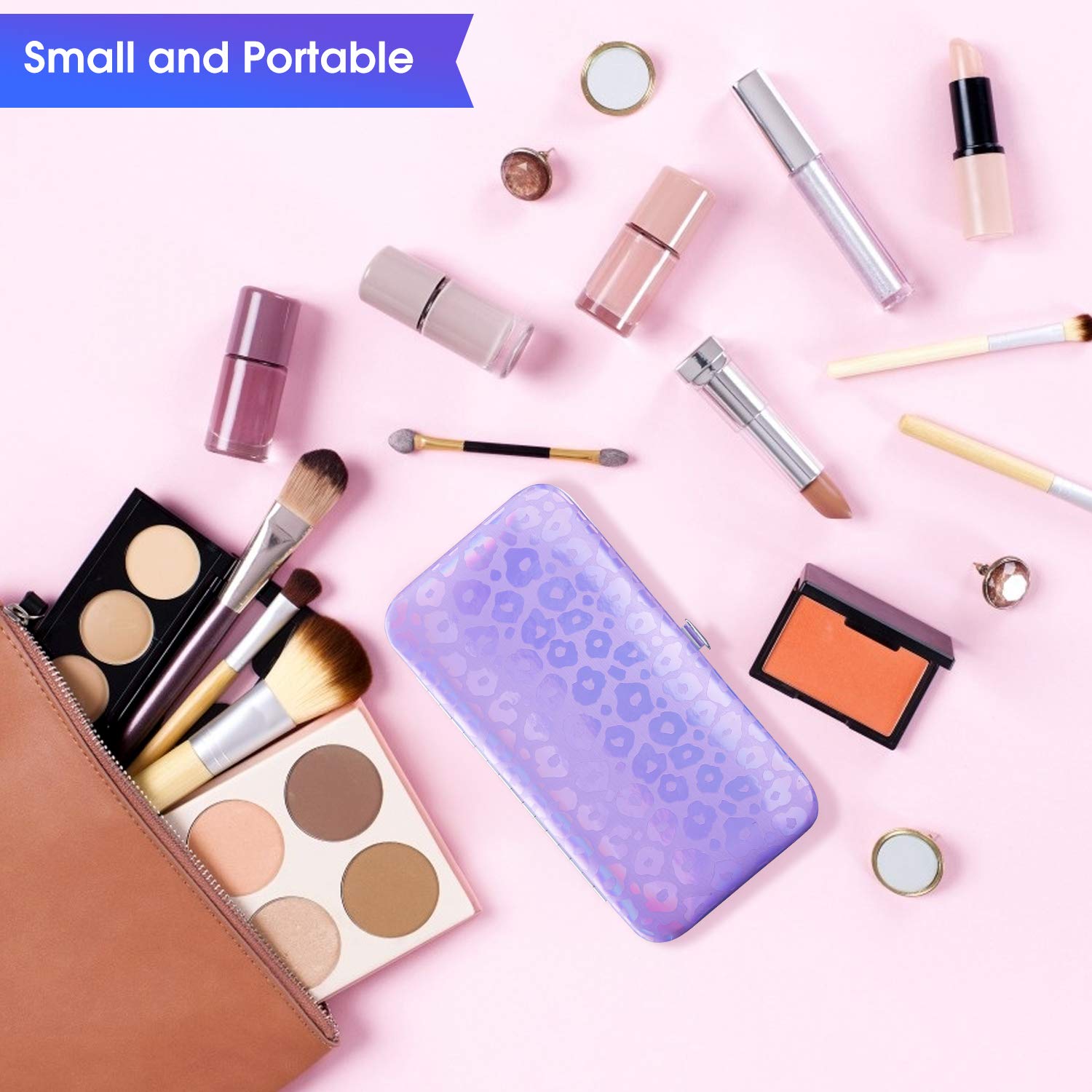 Nail Clippers Manicure Pedicure Set - 12 in 1 Nail Care Kit - Lightweight and Portable - Durable and Efficient - Compact Grooming Kit - Sturdy and Attractive Tool Kit Case (Purple)