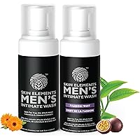 Skin Elements Men’s Intimate Wash Combo – Pack of 2 | Tea Tree Oil (Classic)+ Passion Fruit | Controls Bad Odor | Cleanser fo