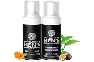 Skin Elements Men's Intimate Wash Combo | Tea Tree Oil (Classic)+Passion Fruit | Controls Unwanted Sweat & Bad Odor | Refresh