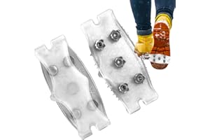 Ice Shoes Grippers | 2 Pieces Universal Non-Slip Portable 5-Tooth | Winter Shoes Traction Cleats | for Hiking Rock Climbing F