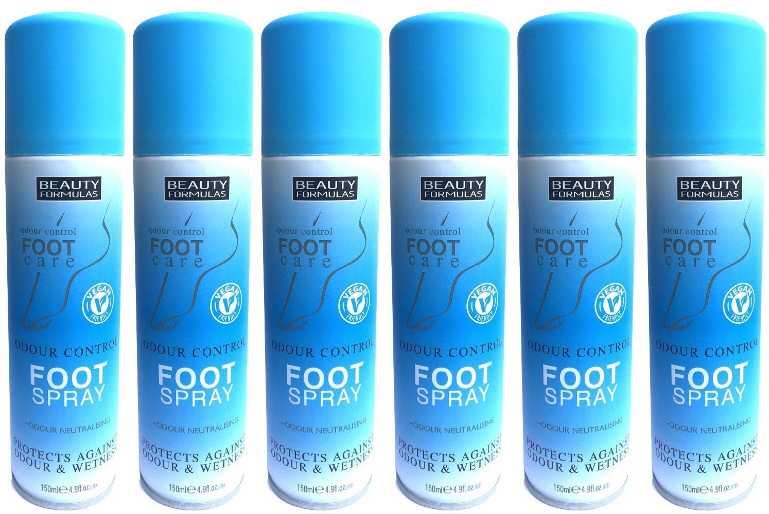 x6 Beauty Formulas Feet Care Odour Control Foot Spray 150ml