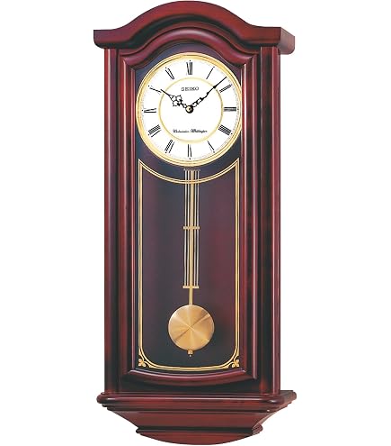 Amazon.com: SEIKO Mahogany Wall Clock with Pendulum and Chime