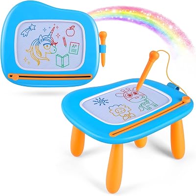 Smasiagon Magnetic Drawing Board Toddler Toy 1-3 Years Blue