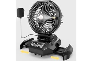 PANERGY Portable Misting Fan for Outdoors-30000mAh Rechargeable Battery, 4-Speed Fan,4 Spray Modes,10-13 Inch Bucket Compatible,Auto Oscillation&Adjustable Tilt,Remote Control for Camping/Beach/Patio
