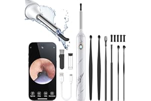 LENGIN Compound Monocular Microscope, Ear Wax Removal Kit with 7 Pcs Ear Set, Ear Cleaner with Camera and Light, 1080P Otoscope, Ear Cleaning Tool with 6 Ear Spoon, Ear Camera for iPhone & Android Phones