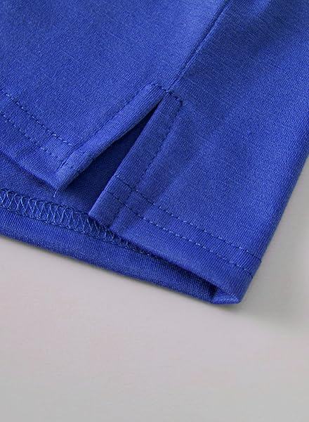 BLIBEAN LITTLE GIRLS SHIRTS BIG KIDS SHORT SLEEVE CASUAL TSHIRT FASHION OUTFITS DRESSY TOPS BLOUSE AGE 8T-9T (SIZE 8-9 YEAR) ROYAL BLUE