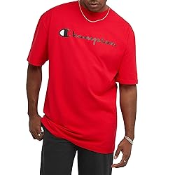 Champion mens Classic T-shirt, Screen Print Script