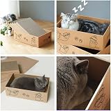 Eidoct Cat Scratching Board with Box 42x26 cm 5 Layer Reversible Cardboard view 7