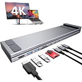 Mukiya USB C Laptop Docking Station Stand, 8 in 1 Hub 4K HDMI, Dock Stand | Laptop Dock Stand with 4K@30Hz, 2*USB A 3.0, PD 100W, USB-C Data, SD&amp;TF, Dock Station Compatible with Acer/Dell XPS/HP/Mac