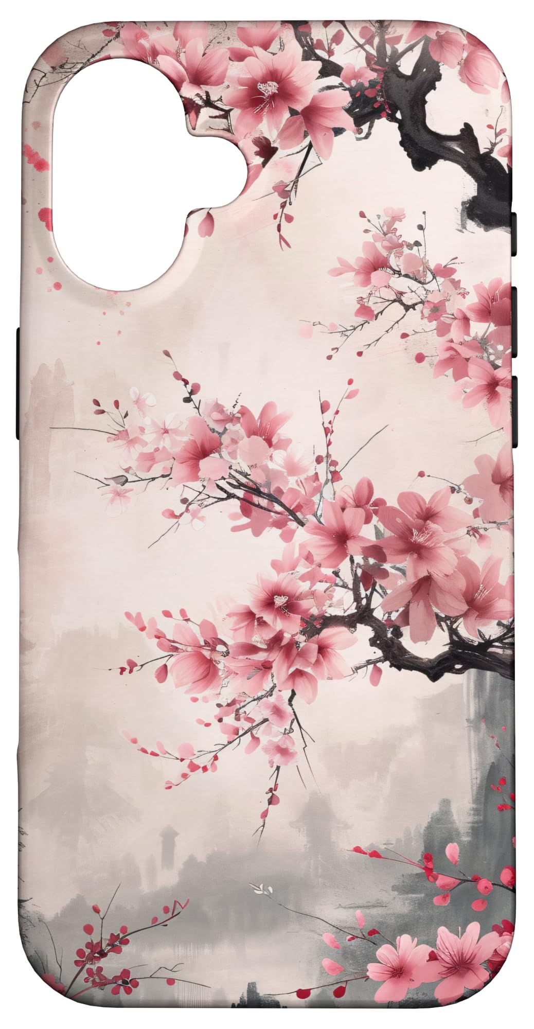 Vintage Japanese Cherry Blossom Elegance Case for iPhone 16