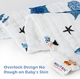 Maliton 6 Pack Muslin Burp Cloths 50x25cm 100% Cotton Baby 6 Layers view 7
