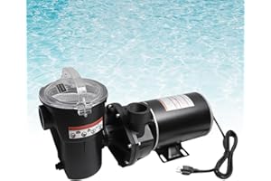 KAVIUS W3SP1580X15 Pool Pump 1.5 HP Replacement for Hayward PowerFlo LX Series 1.5 Horsepower Pool Pumps Single Speed Above Ground Pool Pump Square Flange 48Y Frame 115 Volts 11.2 Amps 3450RPM