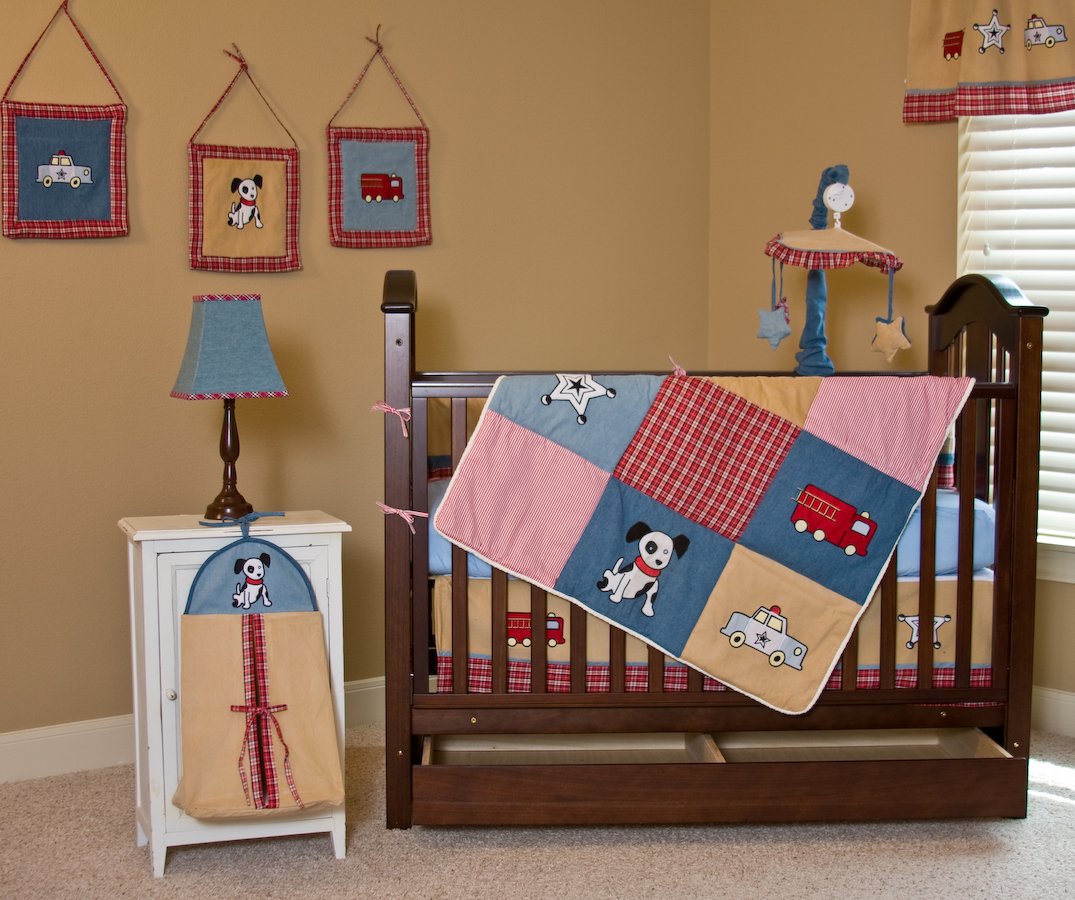denim crib bedding