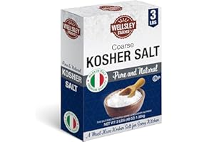 Kosher Salt, Pure & Natural, Large Carton - (3 LBS) - Coarse Kosher Salt - [48 OZ - 1.36kg] - Essential Seasoning and Cooking
