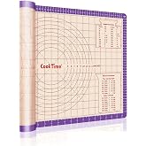 Silicone Pastry Mat - Pastry Baking Mat With Measurements, Non-Stick Dough Rolling...