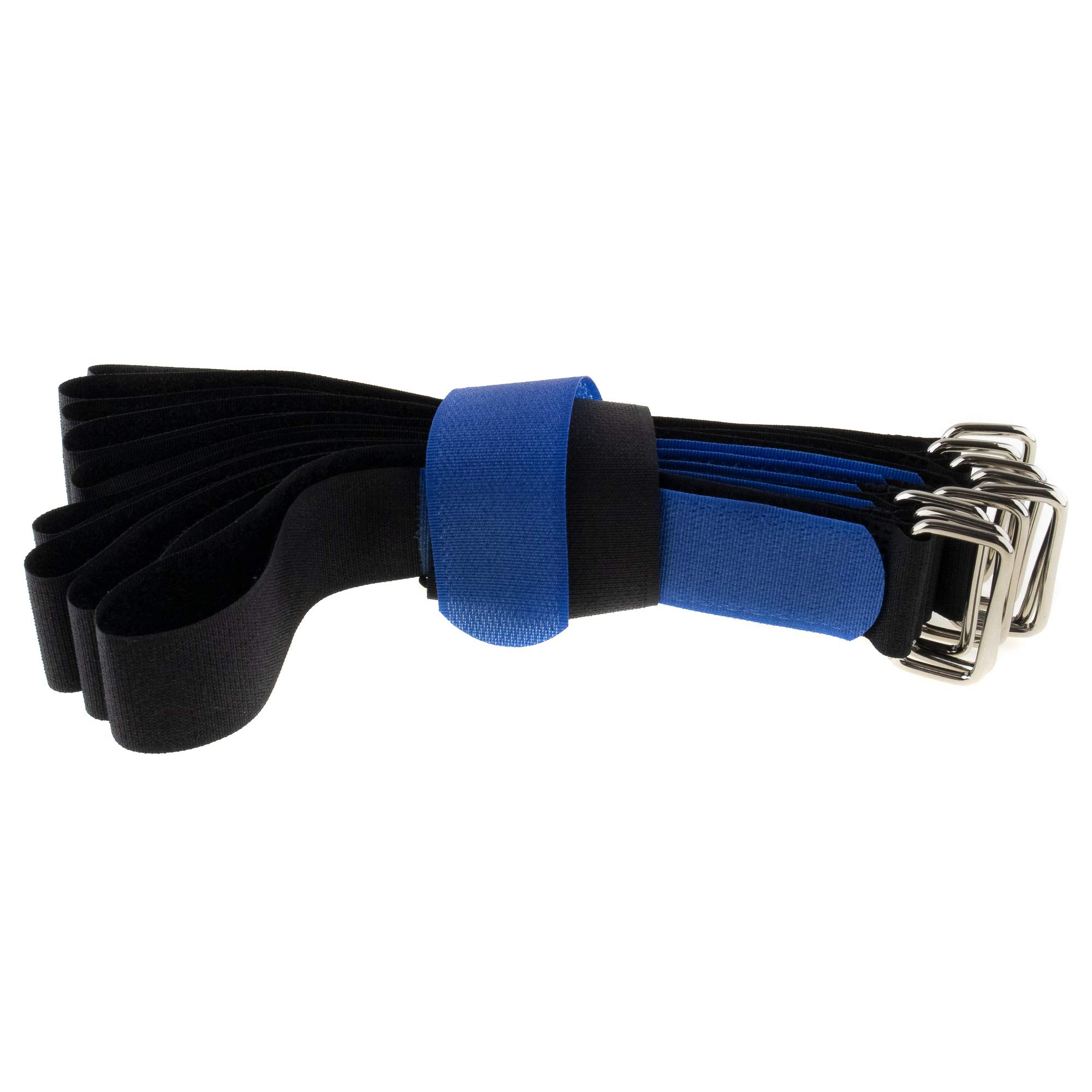 Velcro Cable Ties 400 x 30 Black/Blue Velcro Velcro Fastening on Both Sides Pack of 10