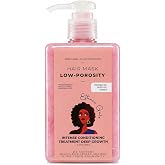 Low Porosity Hair Mask - Lightweight Deep Conditioner That Penetrates Without Buildup, for Curly Coily 4C Hair, Shea Butter &amp; Argan Oil, 9.5 fl oz