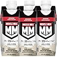 Protein Shake |Muscle Milk Protein Shake | Strawberry, Vanilla & Chocolate Flavor is Gluten Free | Non-dairy | 25g Protein, Zero Sugar, Calcium, Vitamins A, C & D, 5g Fiber, Bundled with BETRULIGHT Fridge Decal - 11 Fl Oz Carton (Pack of 6) (Vanilla)