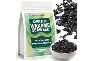 COLEHECHR Dried Wakame Seaweed 10oz – All-Natural Seaweed for Miso Soup, Seaweed Salad, Sushi, Ramen & Stir-Fry – Gluten-Free, Vegan, Resealable Bag, Quick Soak Kelp for Asian Cooking