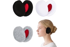 3 Pairs Ear Muffs Winter Women Men,Soft Bandless Earmuffs Polar Fleece Ear Covers for Cold Weather