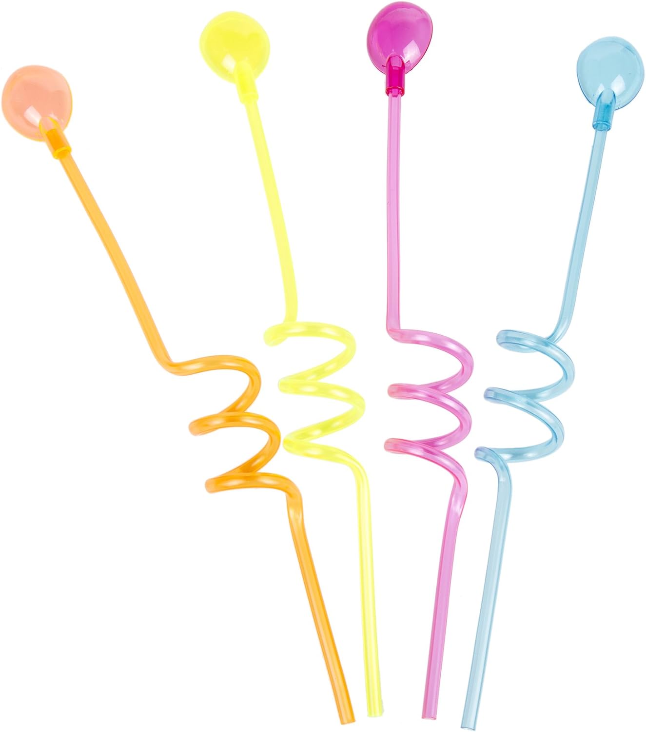 Reusable & Washable Smoothie Spoon Straws For Kids Multicolour