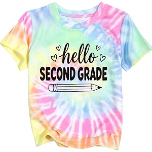 Eatbook First Day of Kindergarten Shirt for Girls Back to School Outfits | First Day of School Outfits, Rainbow Graphic, Penc